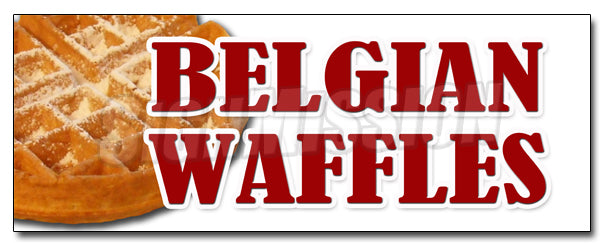 Belgian Waffles No Straw Decal
