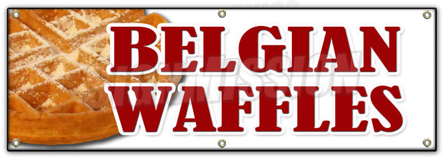 Belgian Waffles No Straw Banner