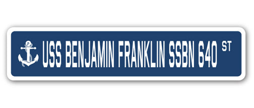 USS Benjamin Franklin Ssbn 640 Street Vinyl Decal Sticker