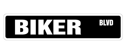 BIKER Street Sign