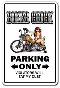 Biker Chick Vinyl Decal Sticker