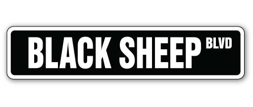 BLACK SHEEP Street Sign