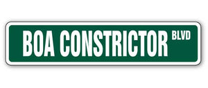 BOA CONSTRICTOR Street Sign