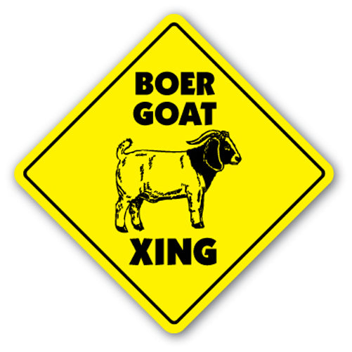 Boer Goat Crossing Vinyl Decal Sticker