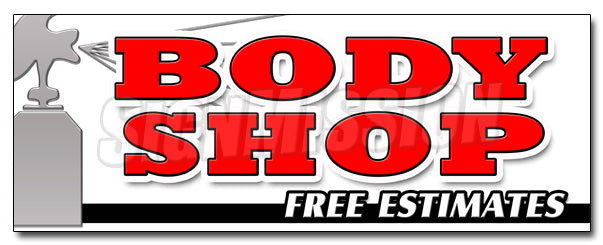 Body Shop Free Estimates Decal