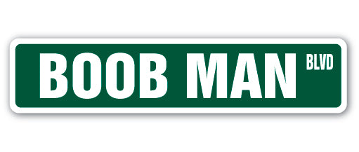 Boob Man Street Vinyl Decal Sticker