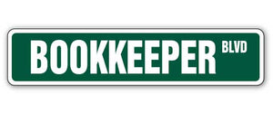 BOOKEEPER Street Sign