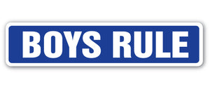 Boys Rule Street Vinyl Decal Sticker
