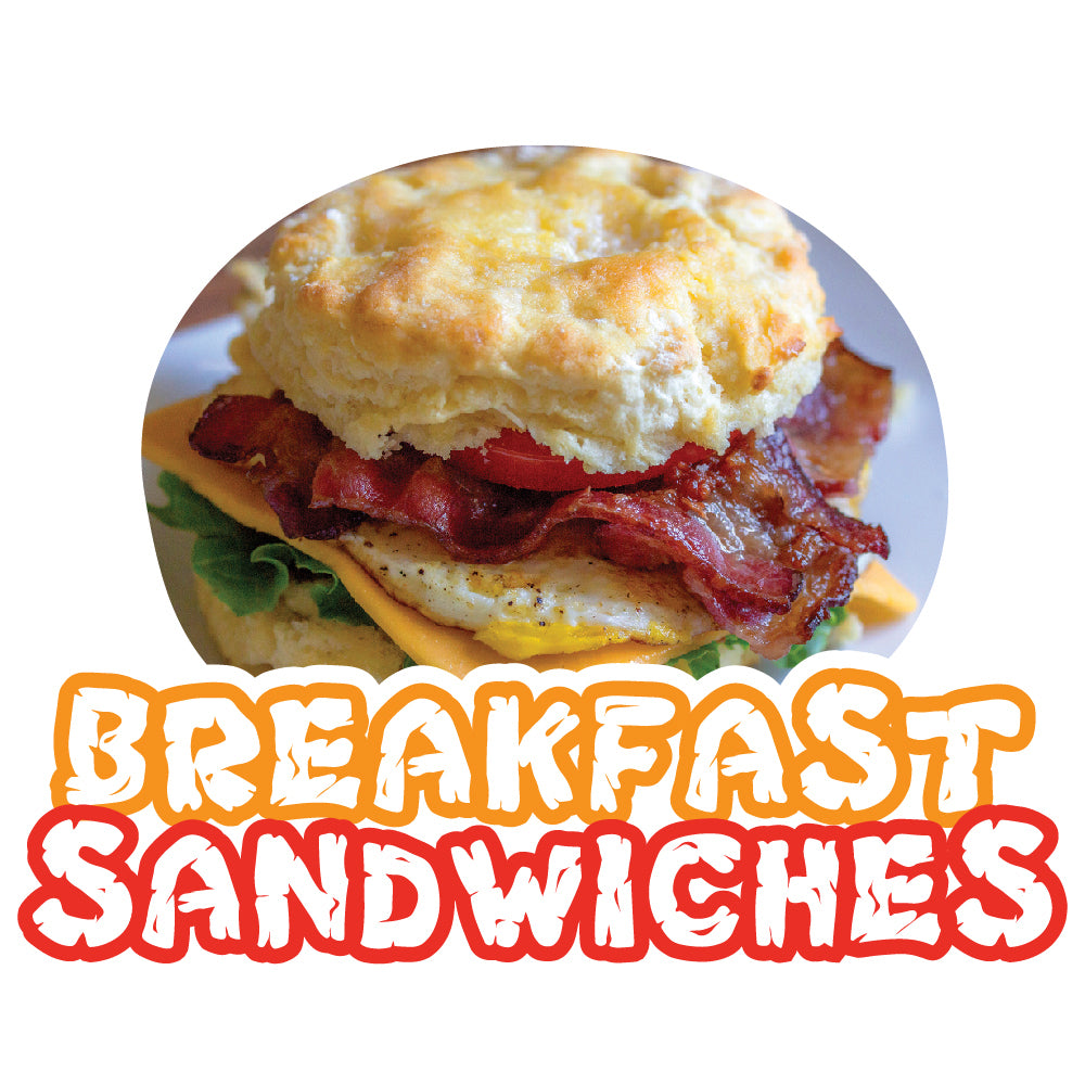Breakfast Sandwiches Die Cut Decal