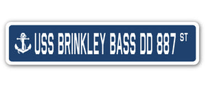 USS Brinkley Bass Dd 887 Street Vinyl Decal Sticker