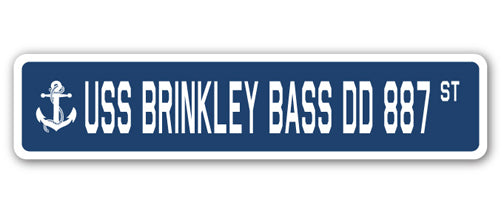 USS Brinkley Bass Dd 887 Street Vinyl Decal Sticker