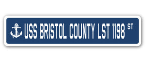 USS Bristol County Lst 1198 Street Vinyl Decal Sticker