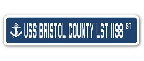 USS Bristol County Lst 1198 Street Vinyl Decal Sticker