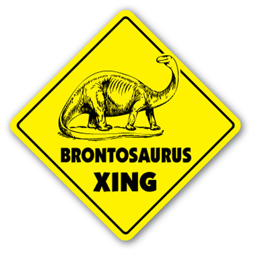 Brontosaurus Crossing Vinyl Decal Sticker