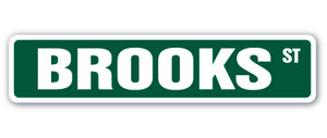 BROOKS Street Sign