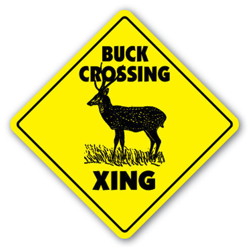Buck Crossing Vinyl Decal Sticker