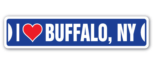 I Love Buffalo, New York Street Vinyl Decal Sticker