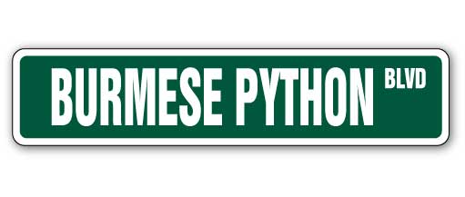 Burmese Python Street Vinyl Decal Sticker