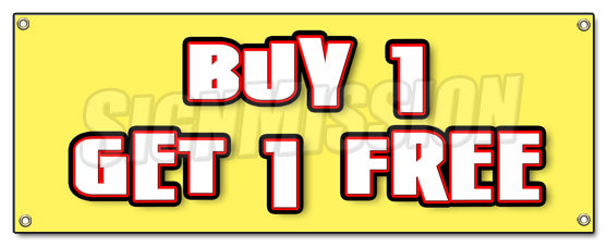 Buy 1 Get 1 Free Banner