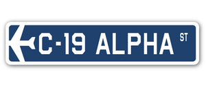 C-19 Alpha Street Sign