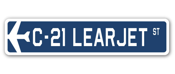 C-21 Learjet Street Sign