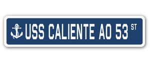 USS Caliente Ao 53 Street Vinyl Decal Sticker