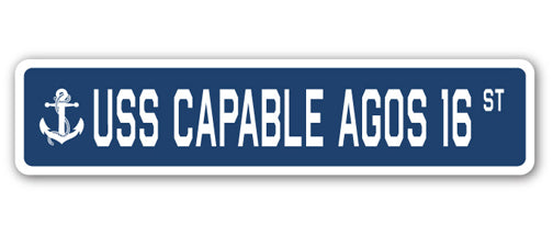 USS CAPABLE AGOS 16 Street Sign
