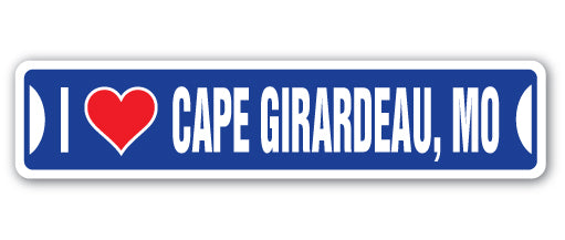 I Love Cape Girardeau, Missouri Street Vinyl Decal Sticker