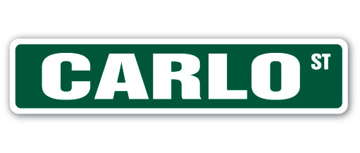 CARLO Street Sign