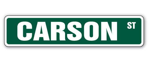 CARSON Street Sign