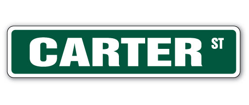 CARTER Street Sign