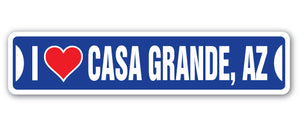 I Love Casa Grande, Arizona Street Vinyl Decal Sticker