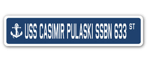 USS Casimir Pulaski Ssbn 633 Street Vinyl Decal Sticker