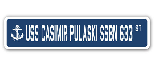 USS Casimir Pulaski Ssbn 633 Street Vinyl Decal Sticker