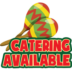 Catering Available Die Cut Decal