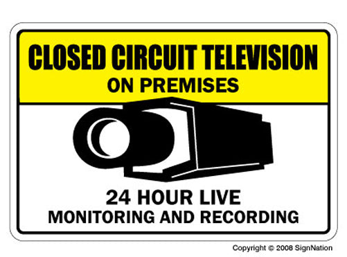 VIDEO SURVEILLANCE CCTV ~1 Sign ~ closed circuit camera