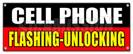 Cell Phone Flashing Unlock Banner