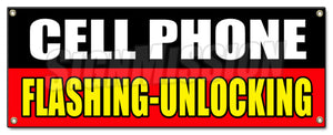 Cell Phone Flashing Unlock Banner
