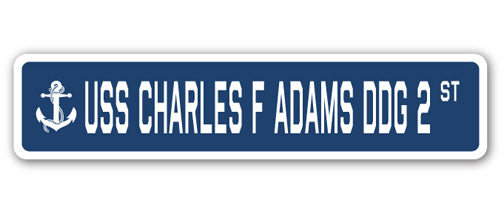 USS Charles F Adams Ddg 2 Street Vinyl Decal Sticker
