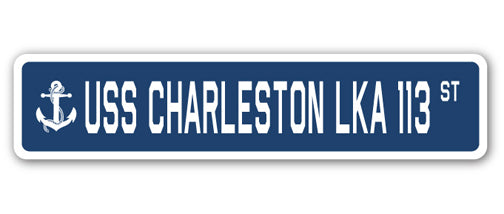 USS Charleston Lka 113 Street Vinyl Decal Sticker