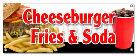 Cheeseburger Fries Soda Banner
