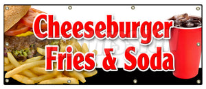 Cheeseburger Fries Soda Banner