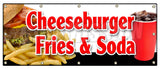 Cheeseburger Fries Soda Banner