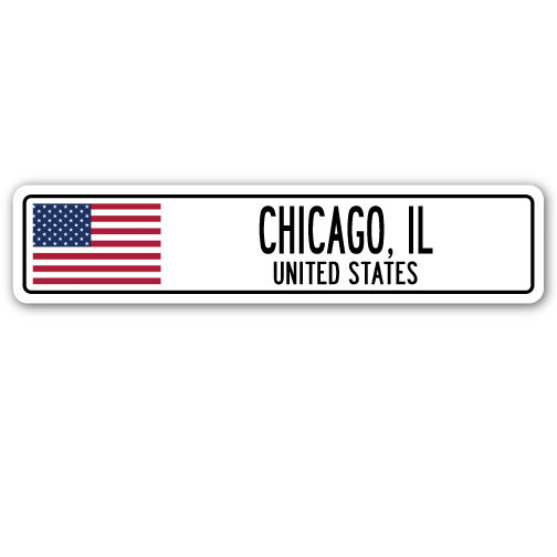 Chicago, Il, United States Street Vinyl Decal Sticker