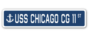 USS Chicago Cg 11 Street Vinyl Decal Sticker