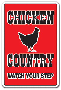 Chicken Country Vinyl Decal Sticker