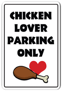 Chicken Lover Parking Only Vinyl Decal Sticker