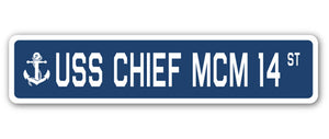 USS Chief Mcm 14 Street Vinyl Decal Sticker