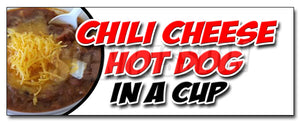 Chili Cheese Hot Dog Cup Decal