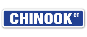 Chinook Street Vinyl Decal Sticker